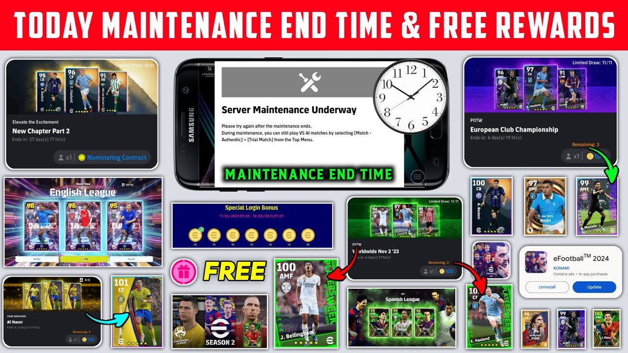 eFootball Today Maintenance End Time In eFootball 2024 Mobile Server
