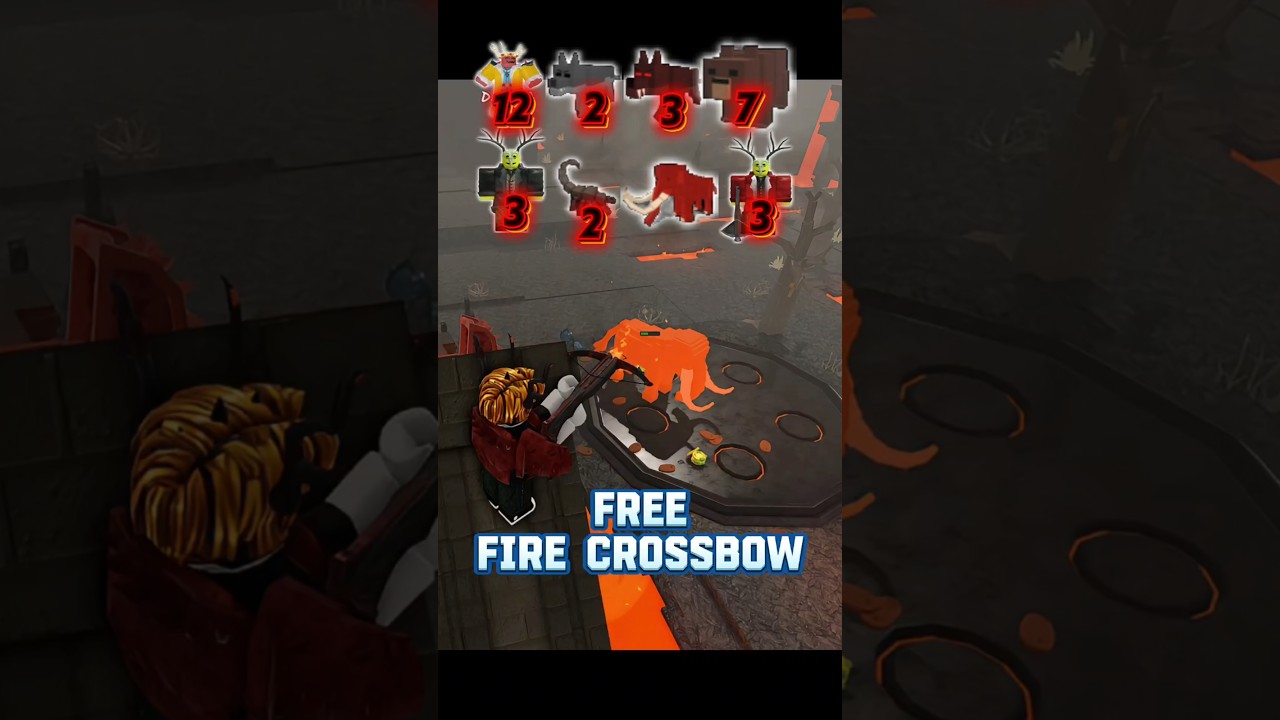 Roblox OP Fire Crossbow 🔥 🏹 on 99 nights in the forest