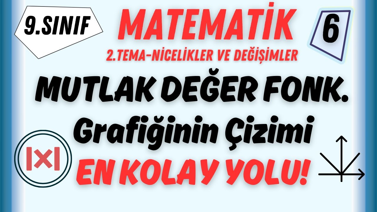 Doğrusal Mutlak Değer Fonksiyon Grafik Çizimi- Konu Anlatımı ve Soru Çözümü - 9.Sınıf Matematik