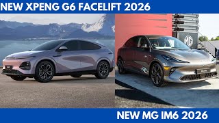New Xpeng G6 Facelift Vs. MG IM6 2026 are two Chinese Mid-size Electric Coupe SUV Comparison
