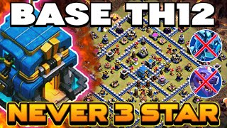 BEST TH12 WAR + TROPHY BASE WITH COPY LINKS|| TOP-5 ANTI 3 STAR BASE 2026|| TH12 ANTI AIR AND GROUND