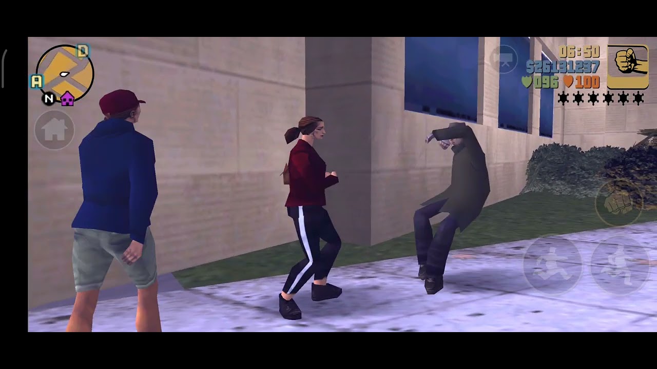 GTA 3 - Red Tracksuit Female vs Creepy Old Guy