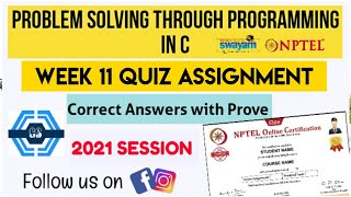 Problem Solving Through Programming In C | Week 11 Answers 2021 | NPTEL || Net Worth