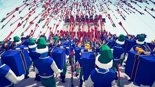 100 TABS Present Elf VS Every TABS ARMY!  Totally Accurate Battle Simulator