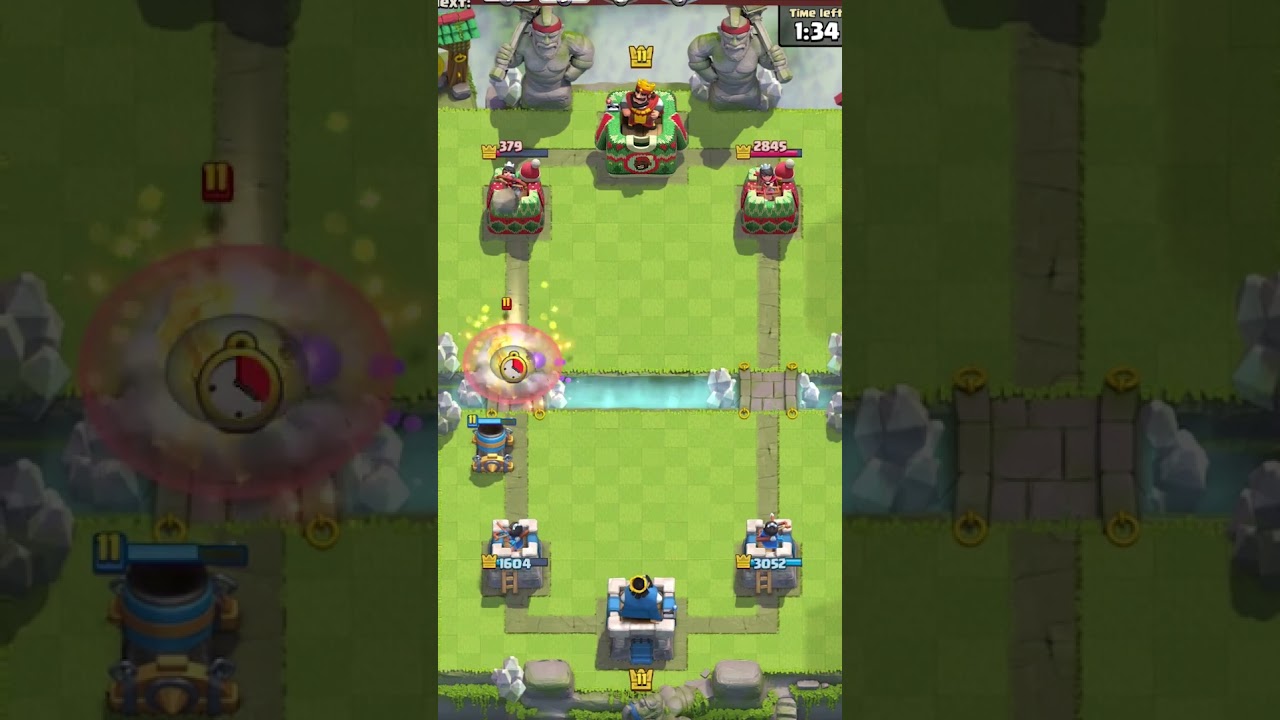 Golden Knight, Goblin Barrel, Mega Knight vs Mortar Splashnado - 01. See comments for full video