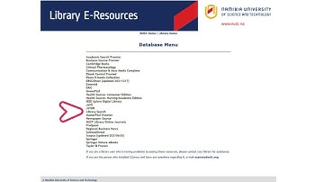 Off-campus access to NUST Library databases