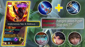 BEST BUILD ALDOUS HYPER 2022 | NO COUNTER GAMEPLAY  | ALDOUS MLBB