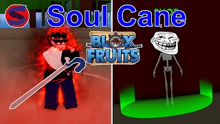 Soul Cane & Trident Showcase  Blox Fruits Roblox 