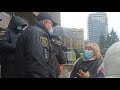 Акция против карантина в Запорожье: общение с полицией