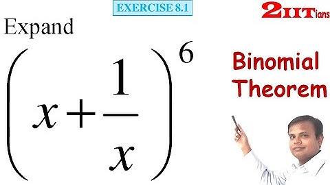 BINOMIAL THEOREM Exercise 8.1 Q5 Class 11 Maths NCERT IIT JEE