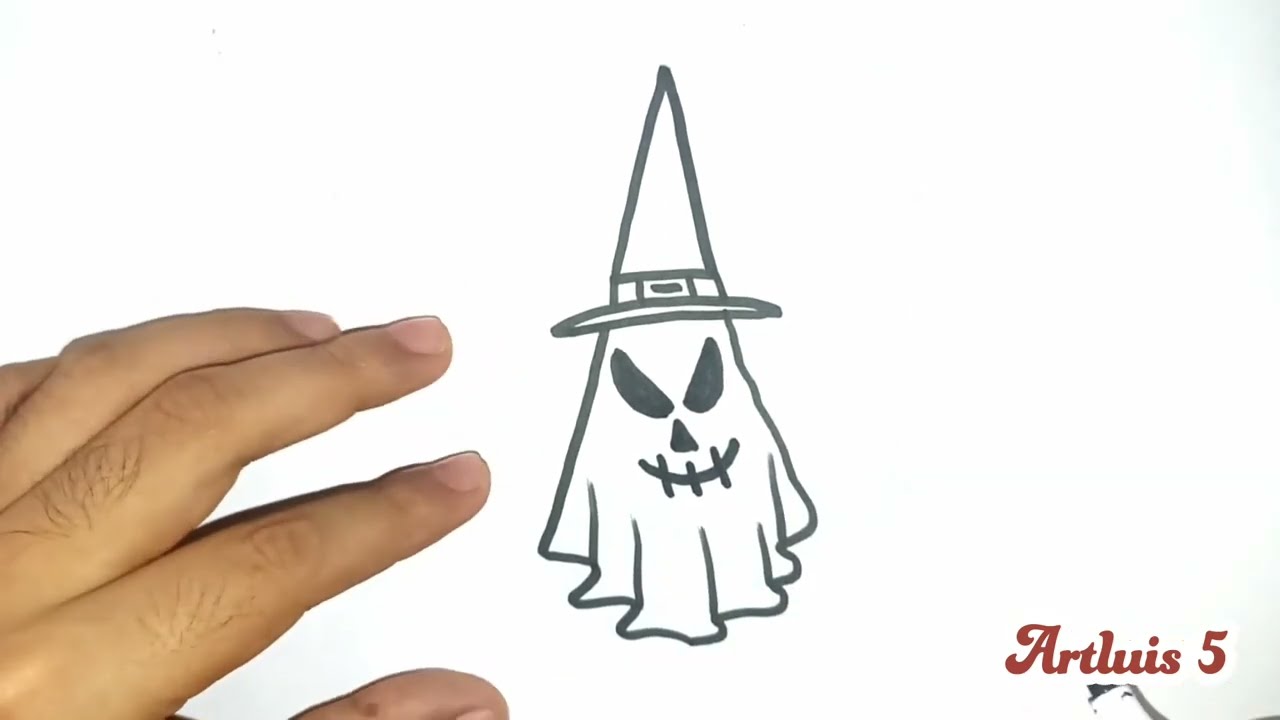 Como desenhar Fantasma de Halloween ❤ Desenhos Kawaii - Desenho para  Desenhar 