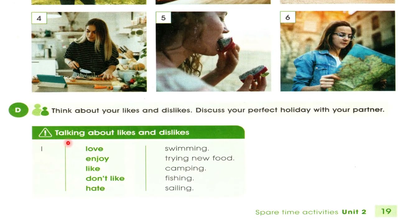 صفحة 18 و 19 انكليزي ثالث متوسط افعال الرغبة