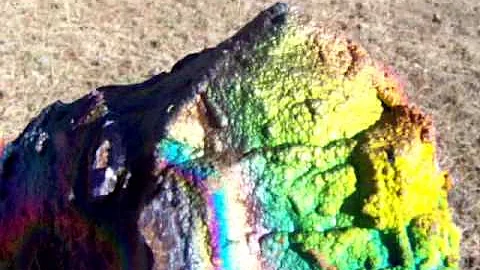 Large Iridescent Hematite on Quartz Cluster / Graves Mtn. , Georgia