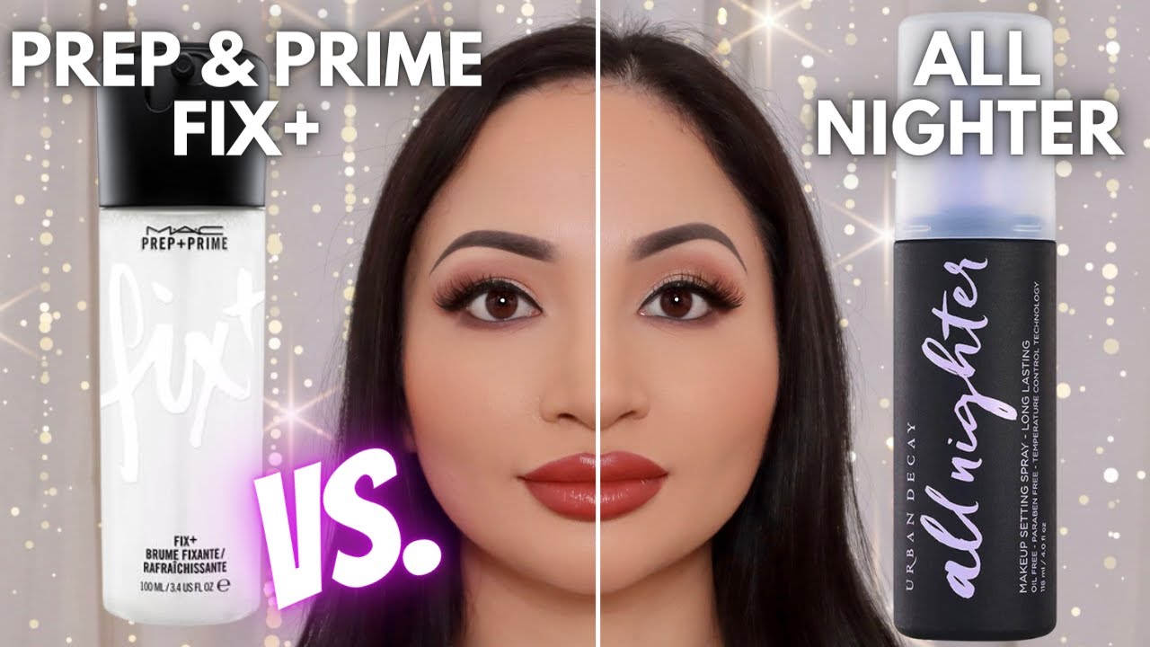 MAC PREP & PRIME VS. URBAN DECAY ALL NIGHTER MAKEUP SETTING SPRAY | Comparison & Test! - YouTube