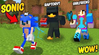 Minecraft Speedrun With My Girlfriend But, i Become a SONIC...