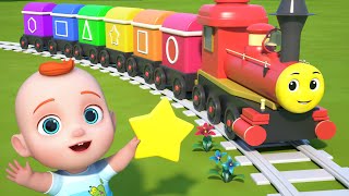 Canción del tren de formas | Canciones Infantiles | Bebe Leo en Español