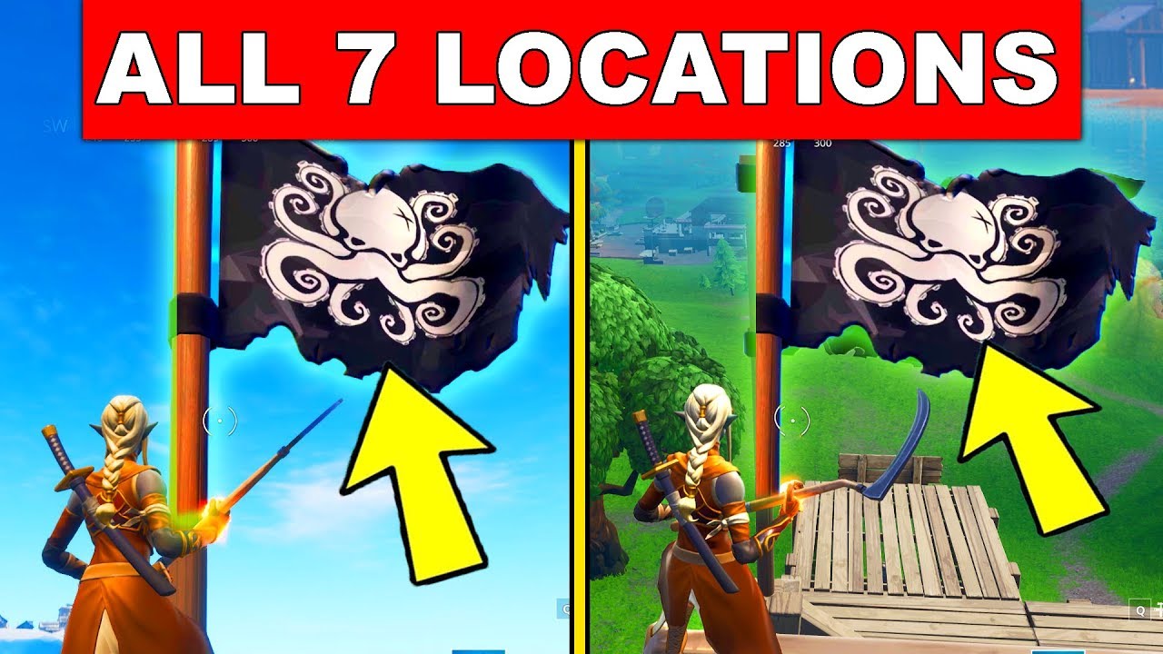 visit all pirate camps all 7 locations helpful for buccaneers bounty challenges - visit pirate camps fortnite locations