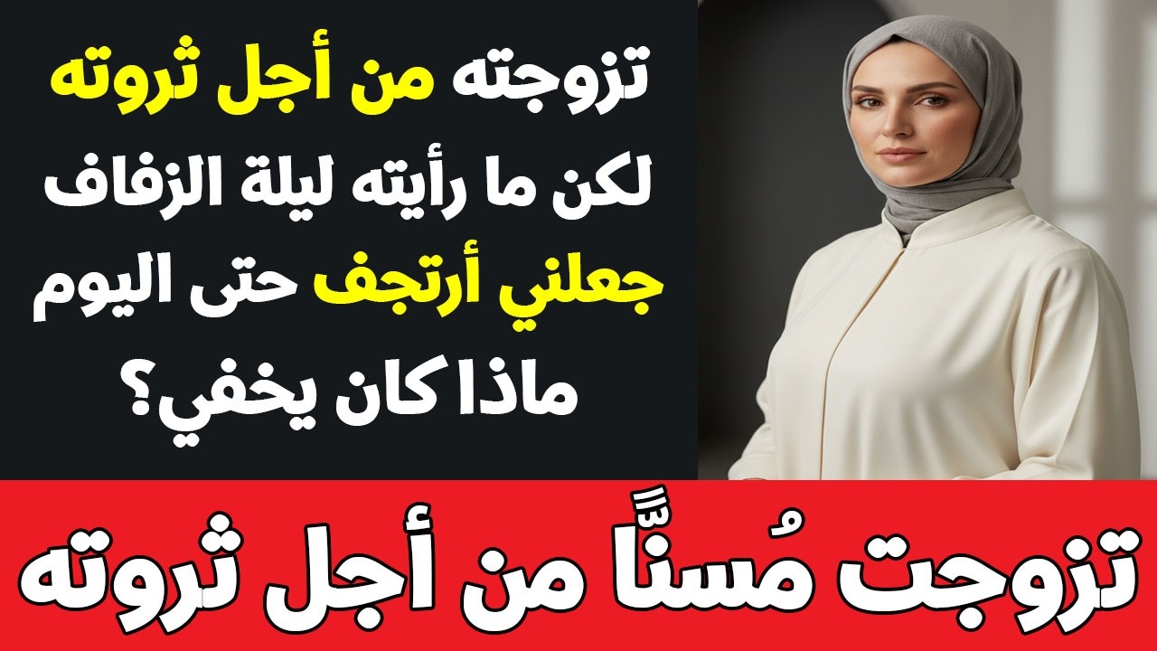 تزوجتُ رجل أعمال مُسنًّا من أجل ثروته الهائلة، لكن ما اكتشفته في غرفته ليلة الزفاف جعلني  أرتجف 🤐