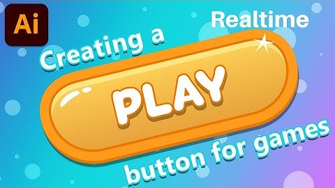 Game Ui / Adobe illustrator / How to create simple play button /Game art /Ui design