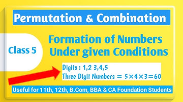 Class 5 | Permutation Combination I Digit Based Problems I Pankaj Batra Classes