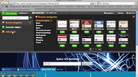 Adding a feed to your Netvibes Dashboard