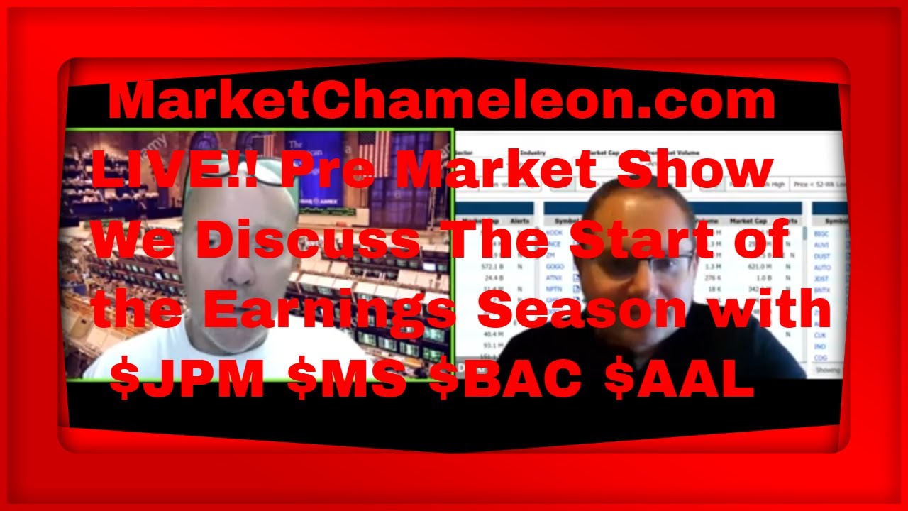 MarketChameleon.com LIVE!! Pre Market Show We Discuss The Start of the ...