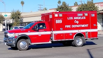 LAFD Rescue 889 Responding