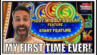 OMG MY FIRST TIME EVER!! I LANDED THE MEGA FEATURE on COIN TRIO Slot Machine!