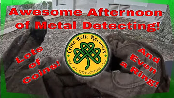 Metal Detecting Finds | Lots of coins and even a ring find while metal detecting this park!