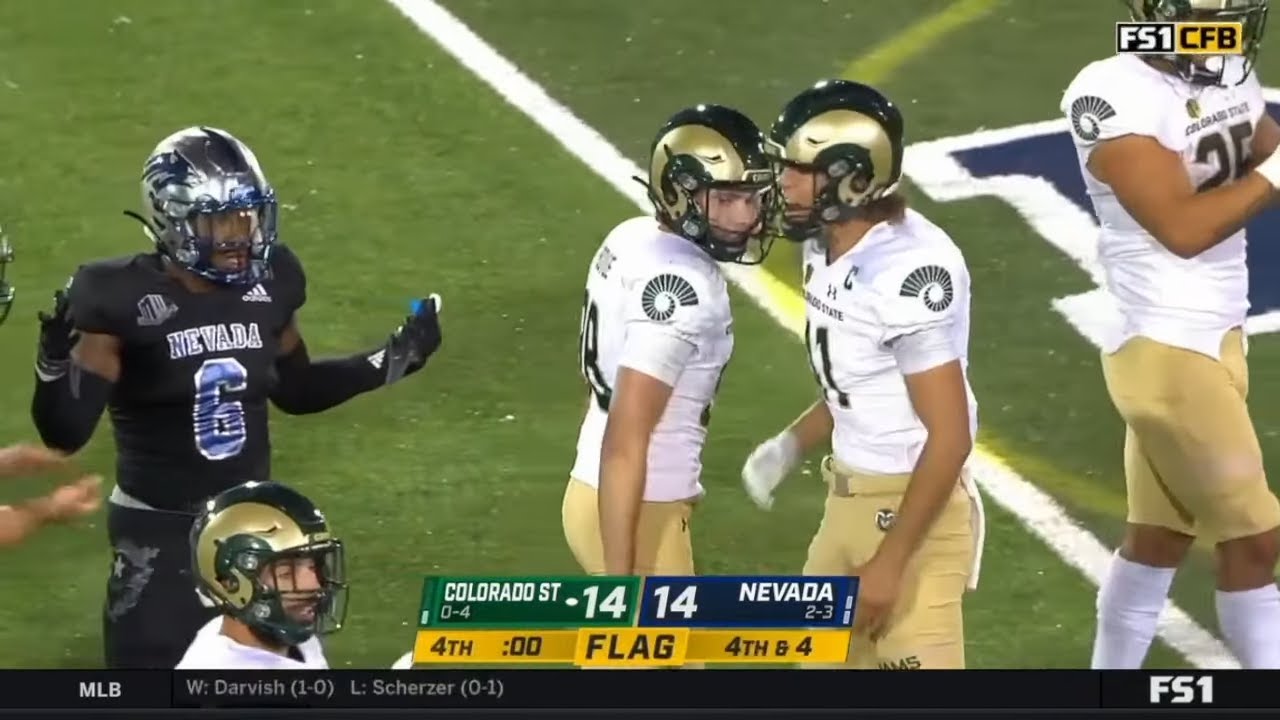 Nevada loses after running into the kicker penalty YouTube