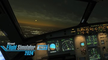 Airbus A319 Night Landing in Hamburg | MSFS 2024 | Stunning Night Flight