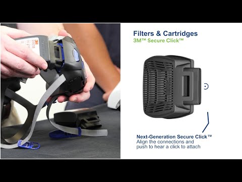 3M FF800 Reusable Respirators Secure Click Filter Connection
