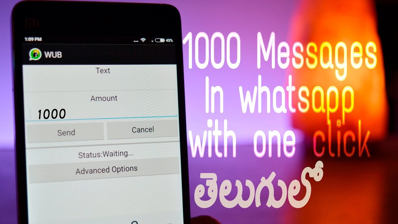 1000 Message How to Send 1000 Messages In Whatsapp With One Click | Telugu - YouTube