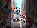 "Giant Panda Doctor vs. Mini Iron Man: The Ultimate Injection Showdown" #pandawarrior #drpanda