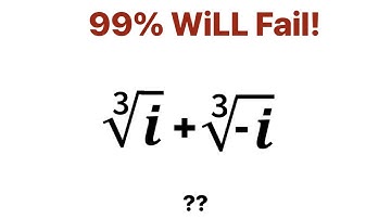 A Wonderful Math Problem. Cube root i + Cube root -i =?