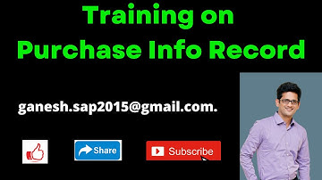 Purchase Info record creation,change & keeping deletion flag in SAP MM. SAP MM and FICO End User