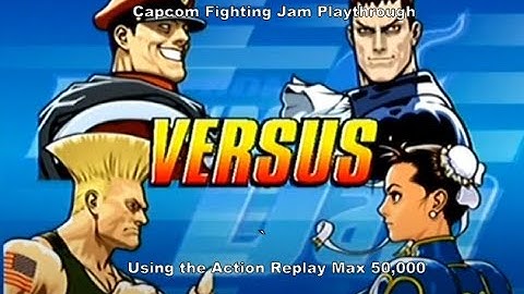 Capcom Fighting Jam Guile & Bison Playthrough using the Ps2 Action Replay Max 50,000 :D #Playstation