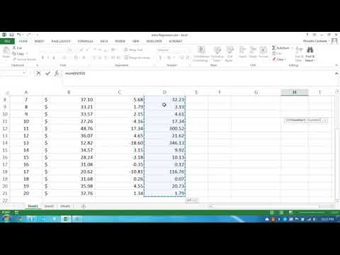 Regression Analysis using Excel Part 1