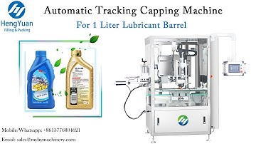1500BPH Lubricant Barrel Capping Machine | Automatic Tracking Type Single Head Bottle Sealer
