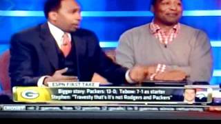 Stephen A Smith \& Chris Carter vs Skip Bayless on Aaron Rodgers \& Tim Tebow
