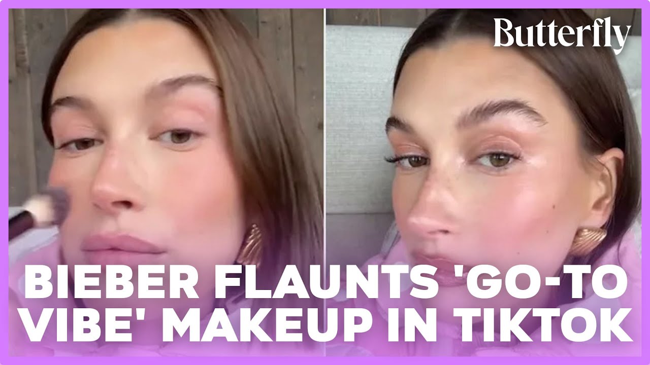 Hailey Bieber Shows Off Her 'Go to Vibe' Makeup in New TikTok Video 