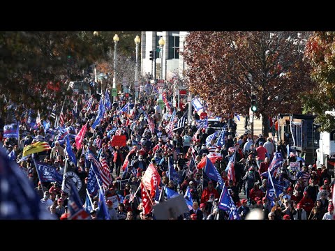 Donald Trump supporters rally for their president at 'Million MAGA march'