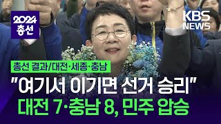 [총선] 민주, 대전 7석·충남 8석…