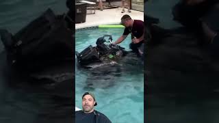Can Am Outlander Goes In Pool Snorkeled