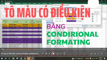Tô màu có điều kiện trong excel bằng conditional formatting