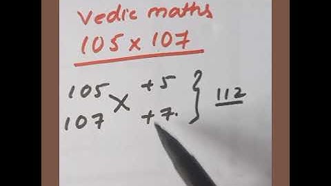 Multiply (105*107) in 5 sec || vedic maths|| #shorts