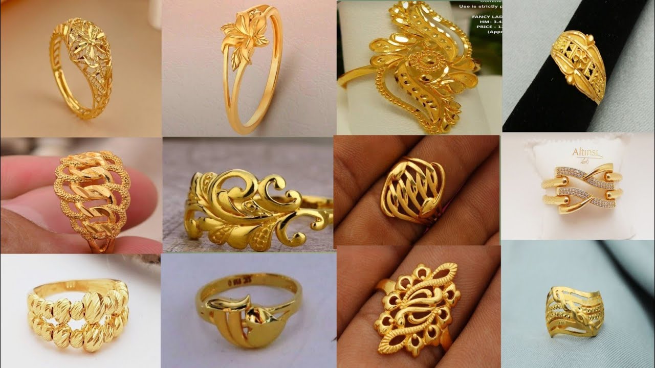 Meena 22K Hallmark Gold Ring - 7 - Vachya Jewels Products