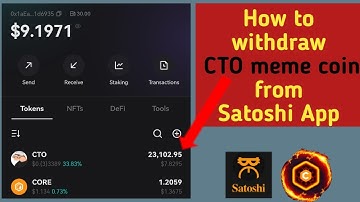 How to withdraw CTO meme coin from satoshi App to bitget wallet