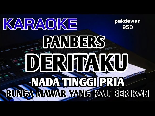 Deritaku || Panbers || Karaoke Nada Pria || Cover class=