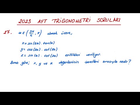2023 AYT Trigonometri Soruları